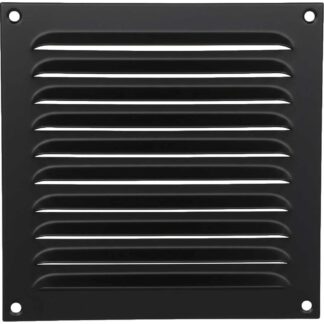Hooded Louvre Vent Matt Black (6" x 6")