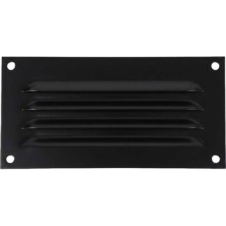 Hooded Louvre Vent Matt Black (6" x 3")