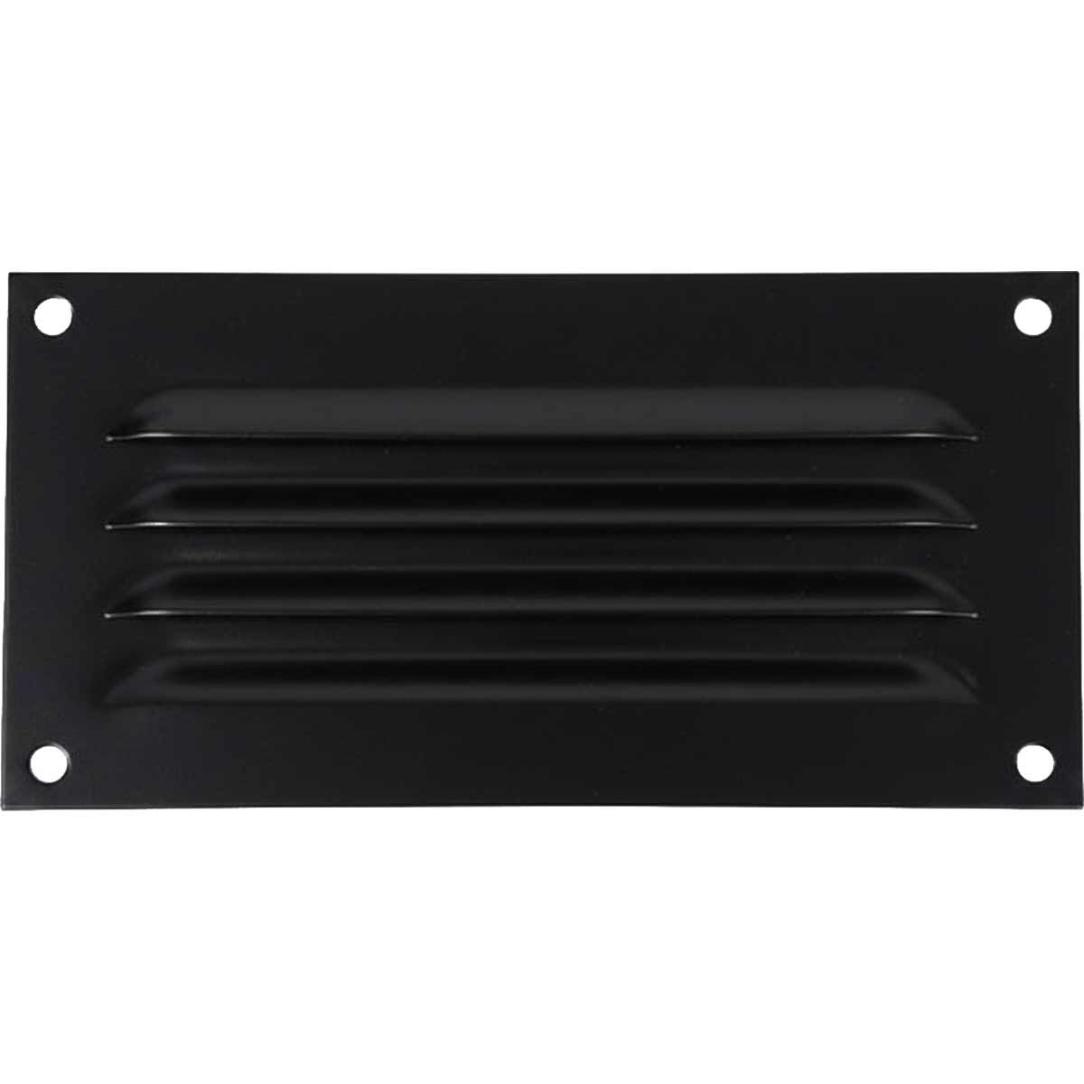 Hooded Louvre Vent Matt Black (6" x 3")