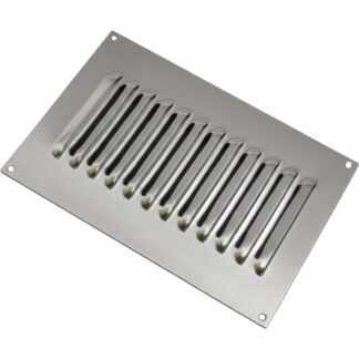 Hooded Louvre Vent Brushed Stainless Steel (6" x 9")