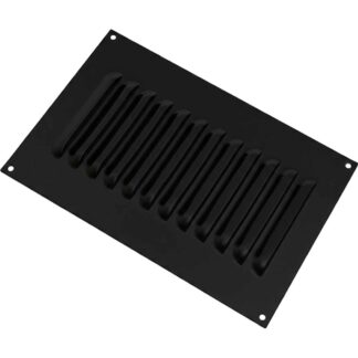 Hooded Louvre Vent Matt Black Vertical (6" x 9")