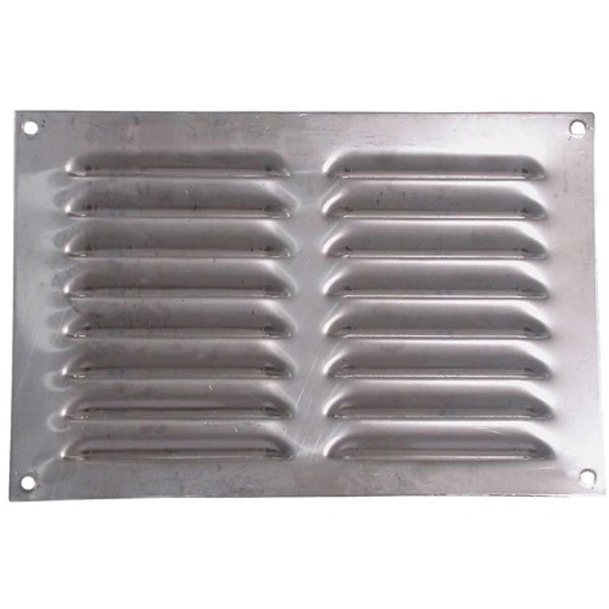 Hooded Louvre Vent Brushed Stainless Steel (9" x 6")