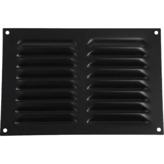 Hooded Louvre Vent Matt Black (9" x 6")