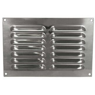Hooded Louvre Vent Polished Stainless Steel Horizontal (9" x 6")