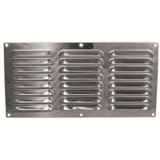 Hooded Louvre Vent Polished Stainless Steel (12" x 6")