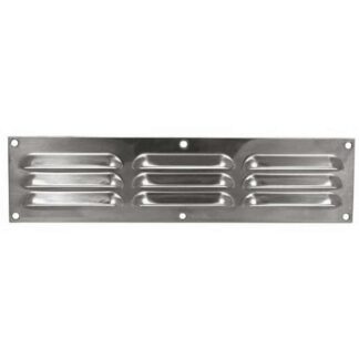 Hooded Louvre Vent Brushed Stainless Steel (12" x 3")