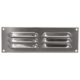 Hooded Louvre Vent Brushed Stainless Steel (9" x 3")