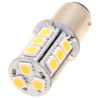 LED Tower Bulb with BA15D Fitting (10-30V DC / 22mm OD / 18 LEDs)