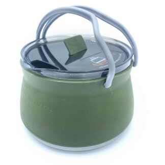 Wolf Outdoors EzyStow Collapsible Kettle 1L Olive Green