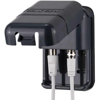 Maxview Twin Coax & 'F' Weatherproof Socket - Anthracite