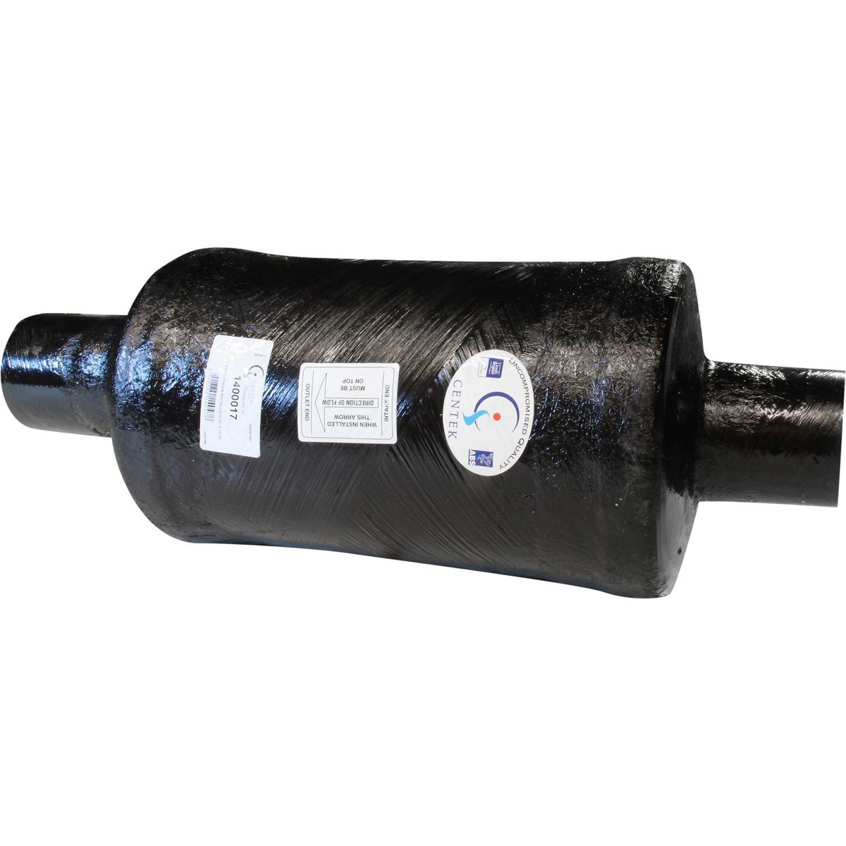 Centek Vernatone Round MKII GRP Exhaust Muffler (102mm Hose)