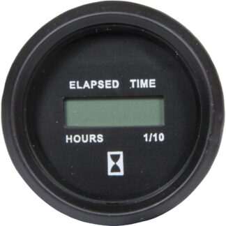 Faria Beede Digital Hourmeter Gauge in Euro Black Style (12V / 24V)