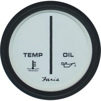 Faria Beede Warning Light Gauge in Euro White Style (Mercury, Mariner)