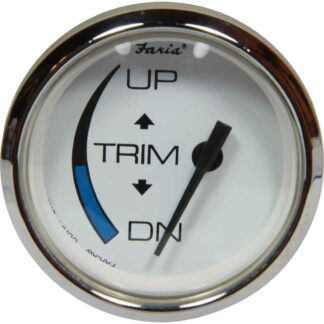 Faria Beede Trim Level Gauge in Chesapeake SS White Style (Type G)