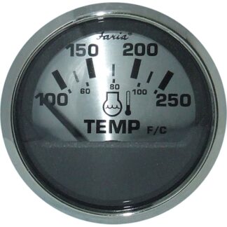 Faria Beede Water Temperature Gauge in Spun Silver Style (US Resist)