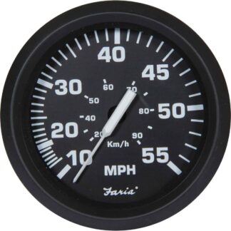 Faria Beede Speedometer in Euro Black Style (Pitot Tube / 55MPH)